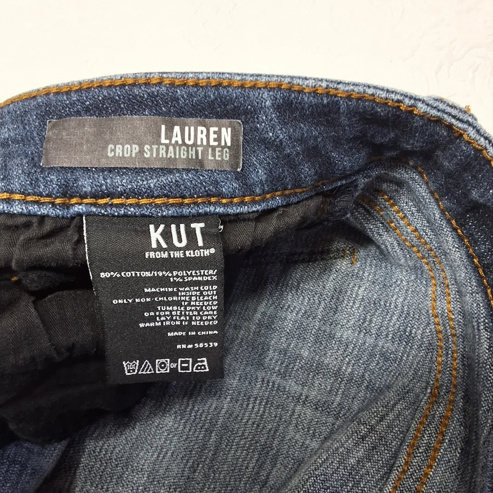 Cut From The Kloth Lauren Crop Straight Leg Jeans Size 12 . - Picture 11 of 11